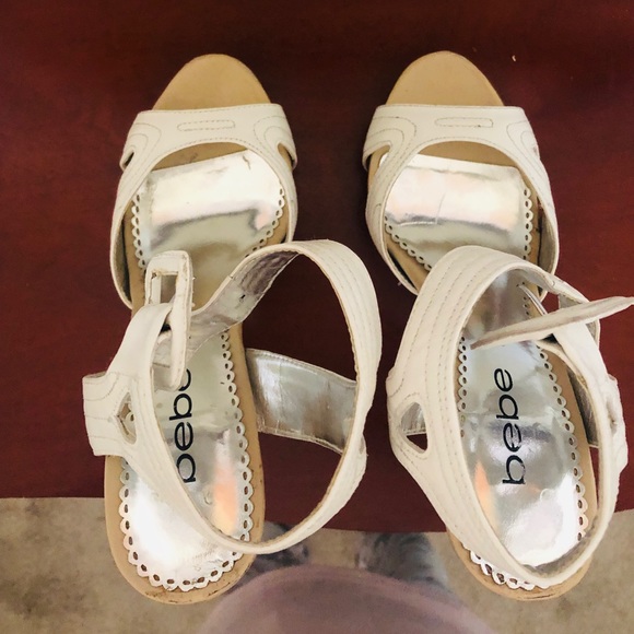 Gorgeous BEBE high white heels. Size 5.5. - Picture 4 of 10